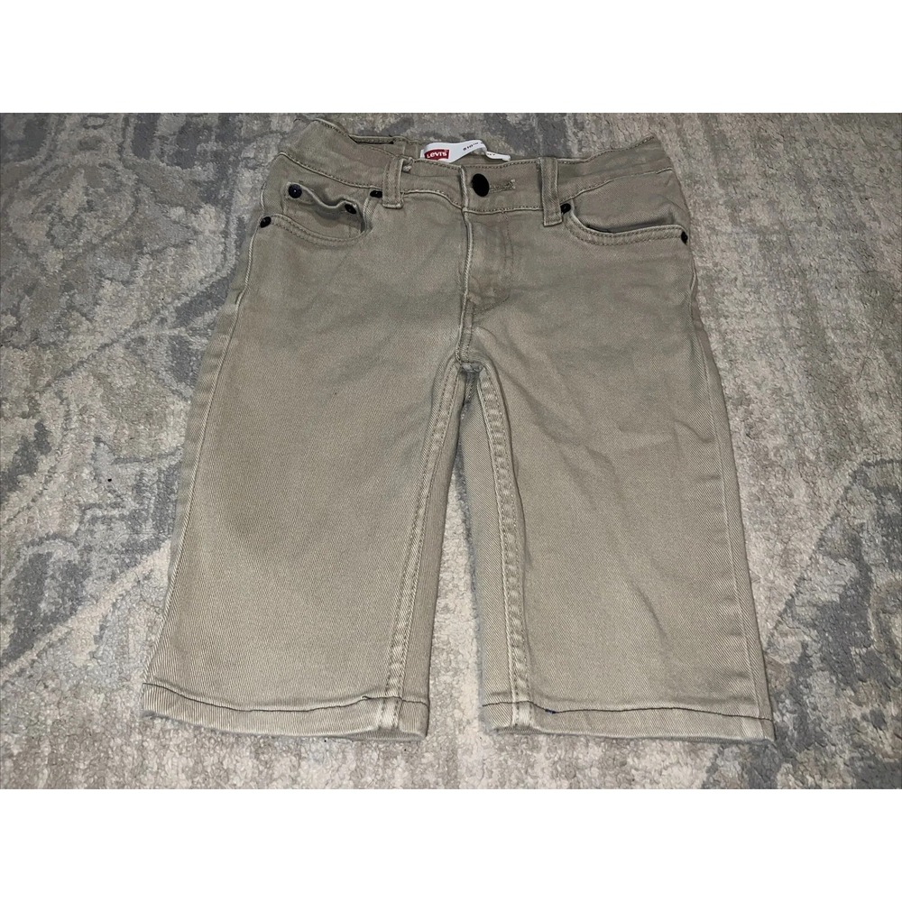 Signature Levi Strauss 510 Skinny Bermuda Shorts Boys Size 10 Beige